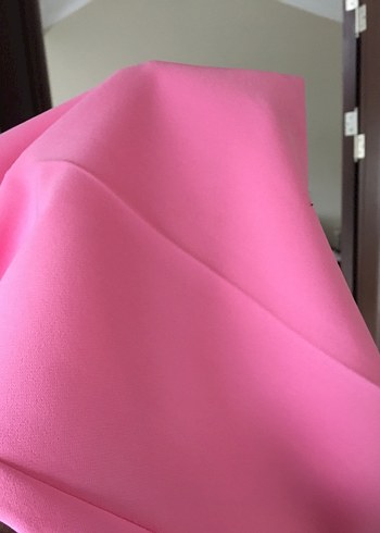 Düğmeli Pembe  Kadın Kumaş Pantolon - Görsel 7