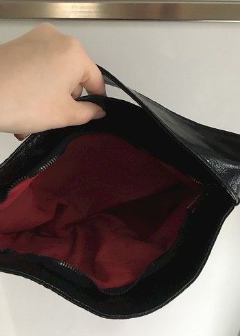 Siyah Deri Kadın Çanta - Görsel 4