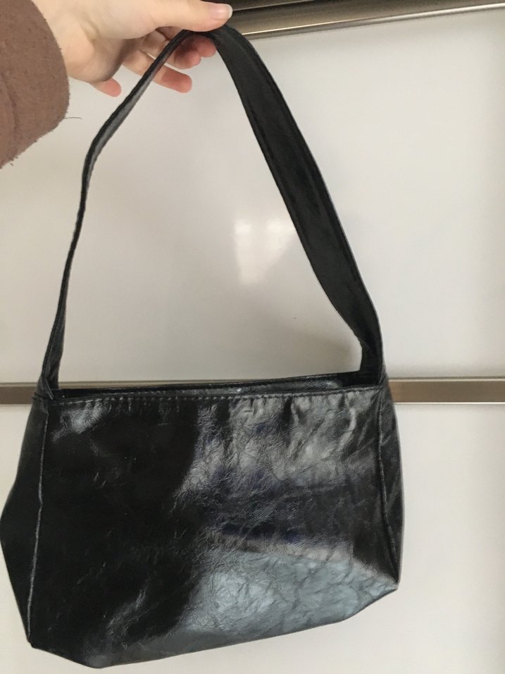 Siyah Deri Kadın Çanta - Görsel 3