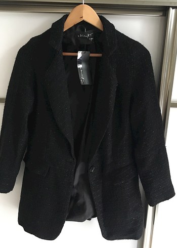 Siyah Kadın Midi Boy Blazer - Görsel 4