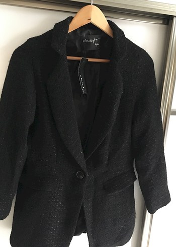 Siyah Kadın Midi Boy Blazer - Görsel 2