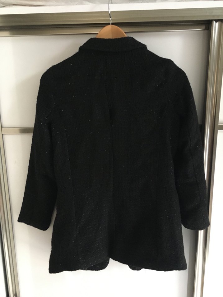 Siyah Kadın Midi Boy Blazer - Görsel 5