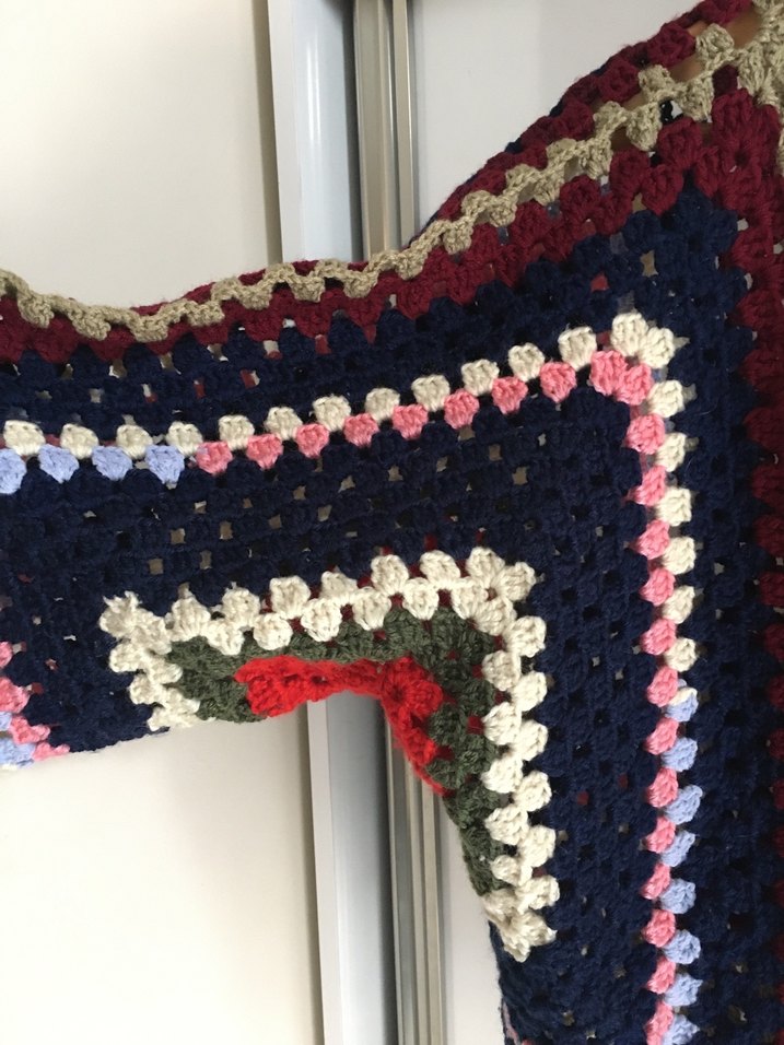 Bohem Çok Renkli Örgü Kadın Hırka - Görsel 2