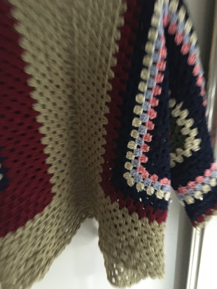 Bohem Çok Renkli Örgü Kadın Hırka - Görsel 3