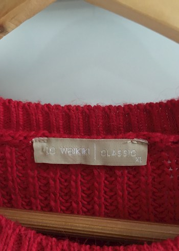 Kırmızı Kadın Örgü Triko Kazak - Görsel 5