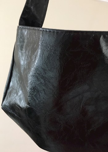 Bershka Siyah Deri Minimalist Kadın Çanta