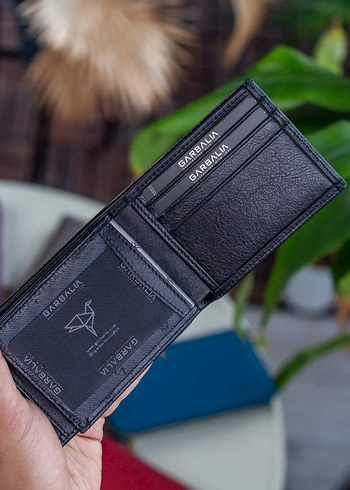 ERKEK SİYAH DERİ CÜZDAN ÇOK BÖLMELİ RFİD KORUMALI HAKİKİ DERİ - Görsel 2