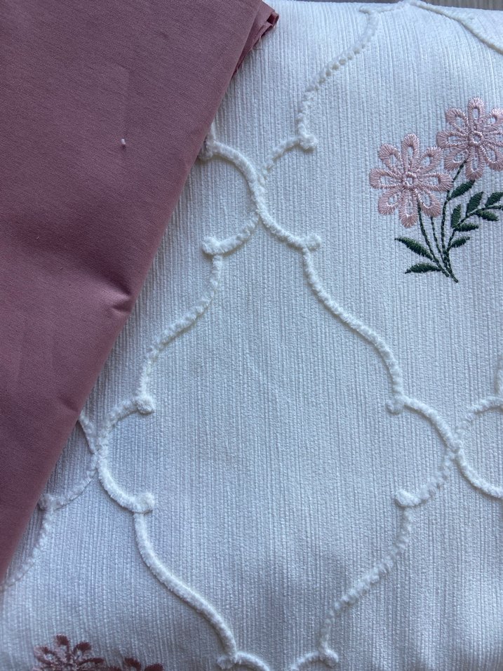 Pembe Çiçekli Pike Takımı - Görsel 3