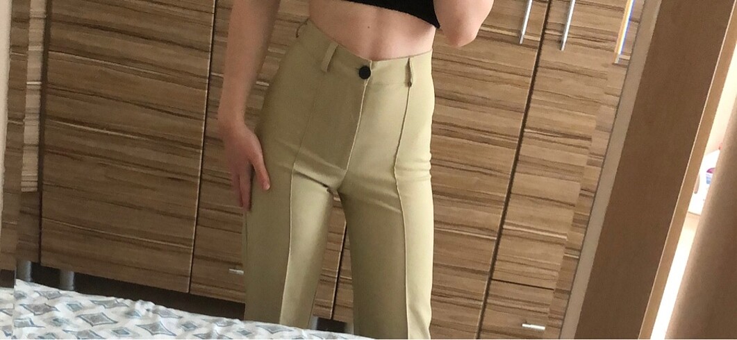 Straight kumaş pantolon