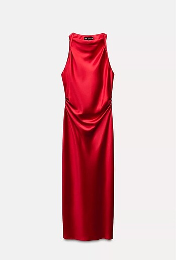 Zara saten elbise
