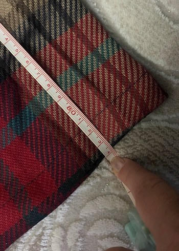 Bordo Ekose Midi Kadın Elbise - Görsel 3