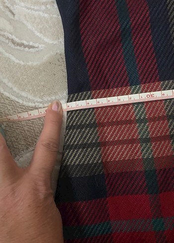 Bordo Ekose Midi Kadın Elbise - Görsel 4