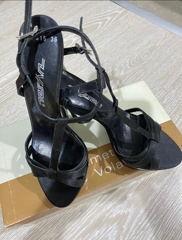 Siyah Tokalı Stiletto Kadın Abiye Ayakkabı - Görsel 2