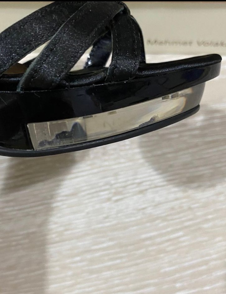 Siyah Tokalı Stiletto Kadın Abiye Ayakkabı - Görsel 3