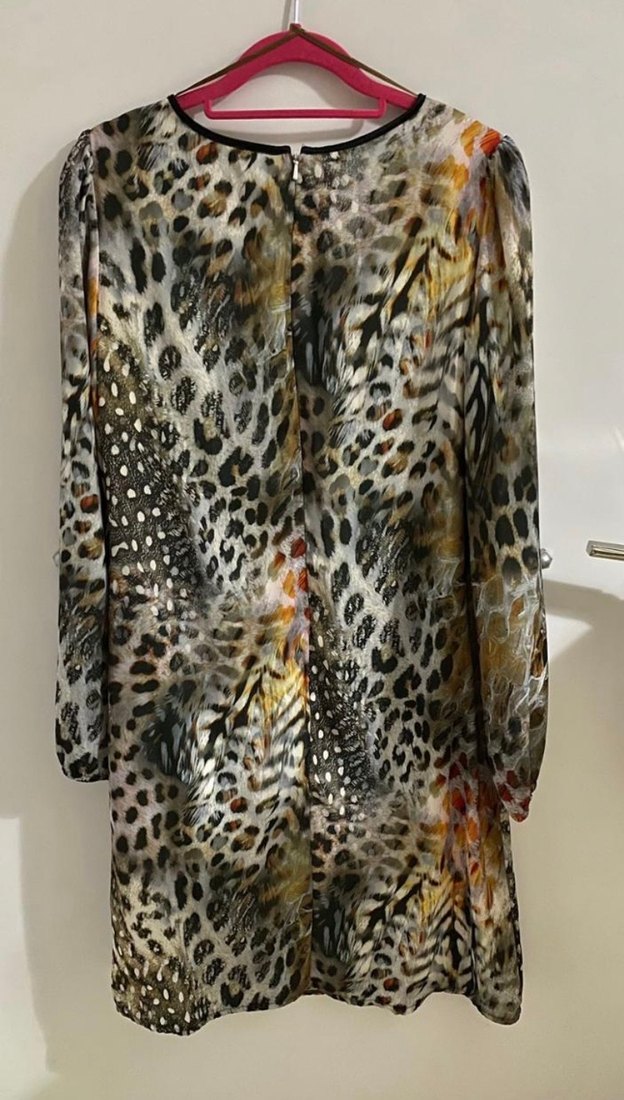 Yılan Desenli Uzun Kollu elbise - Görsel 2