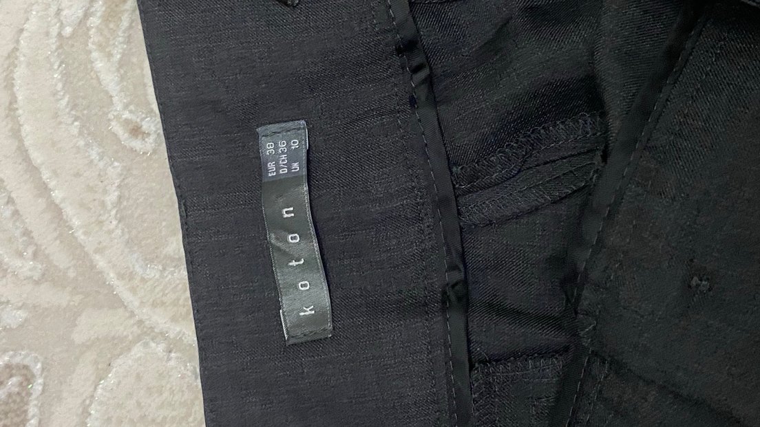 Kadın koyu gri  Kumaş Pantolon - Görsel 3