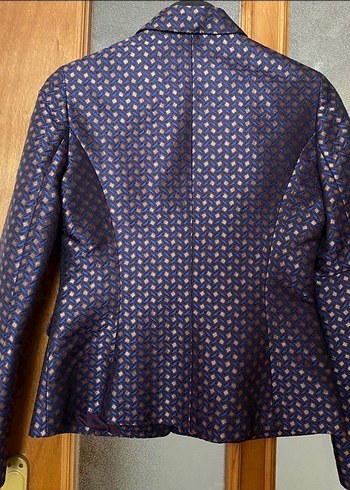 Mor Desenli Kadın Blazer Ceket - Görsel 2