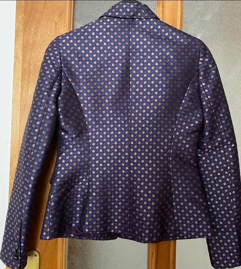 Mor Desenli Kadın Blazer Ceket - Görsel 2