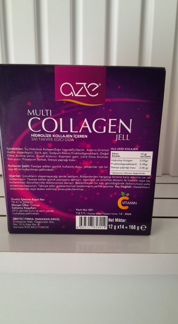 Aze Multi Kollajen Jeli Takviye Edici Gıda - Görsel 3