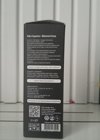 Slaj Kalıcı Saç Kapatıcı Losyon Ceviz Biberiye - Görsel 2