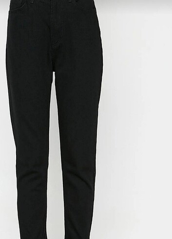 Siyah yüksek bel mom jeans
