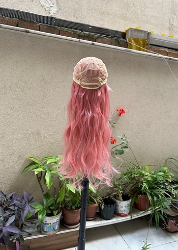 Zara Pembe Dantel Detaylı Dalgalı Kadın Peruk