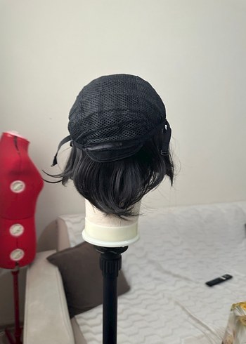 Siyah Goth Kadın Sentetik Peruk Velcro - Görsel 10