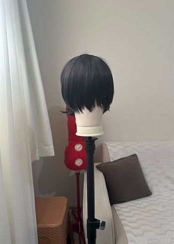 Siyah Goth Kadın Sentetik Peruk Velcro - Görsel 2