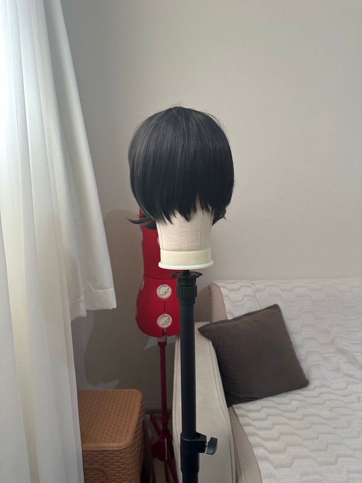 Siyah Goth Kadın Sentetik Peruk Velcro - Görsel 2