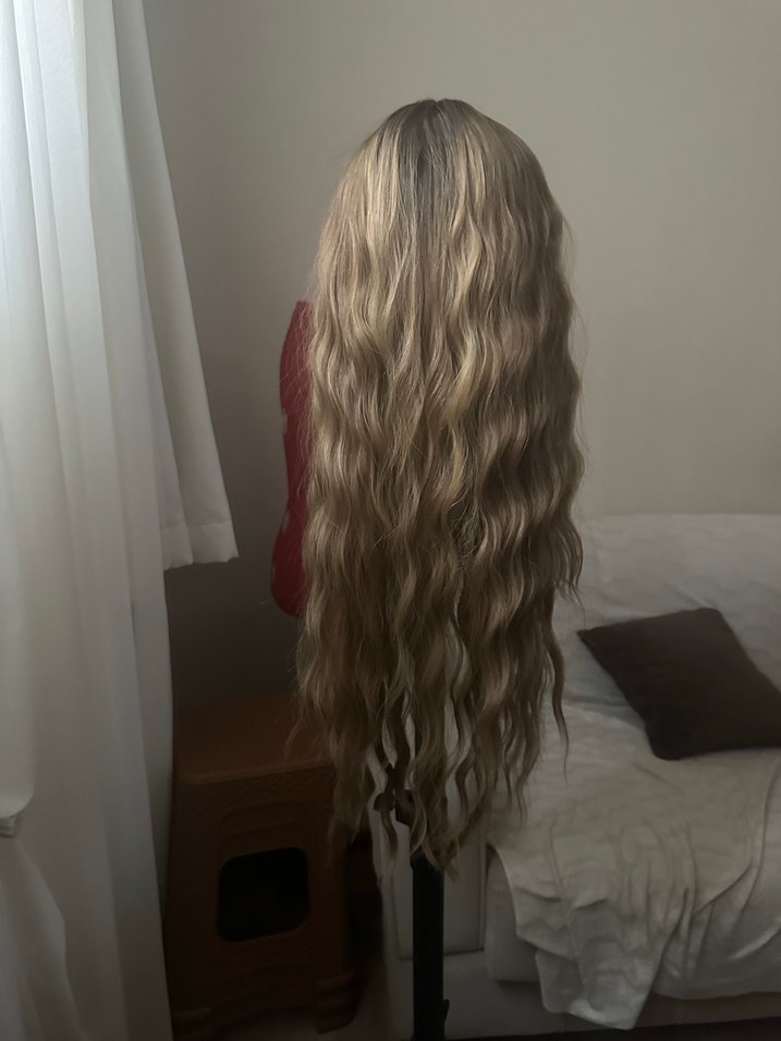 Gri Pileli Bohem Peruk - Görsel 4