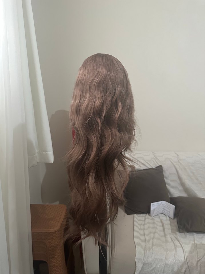 Bej Dalgalı Sentetik Peruk LC28 - Görsel 5