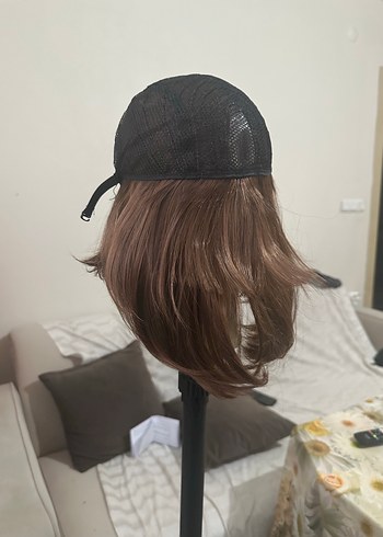 Kahverengi Minimalist Sentetik Peruk KB12 - Görsel 11