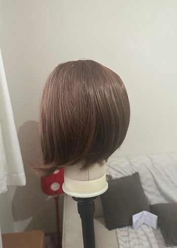 Kahverengi Minimalist Sentetik Peruk KB12 - Görsel 6