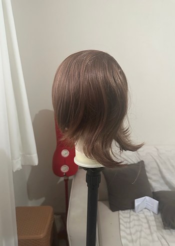 Kahverengi Minimalist Sentetik Peruk KB12 - Görsel 2