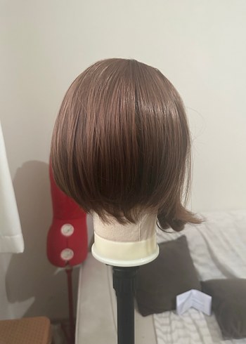 Kahverengi Minimalist Sentetik Peruk KB12 - Görsel 3