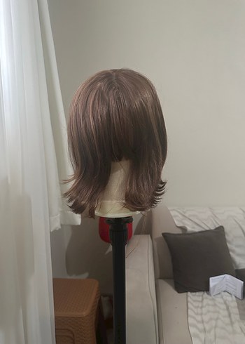 Kahverengi Minimalist Sentetik Peruk KB12 - Görsel 4