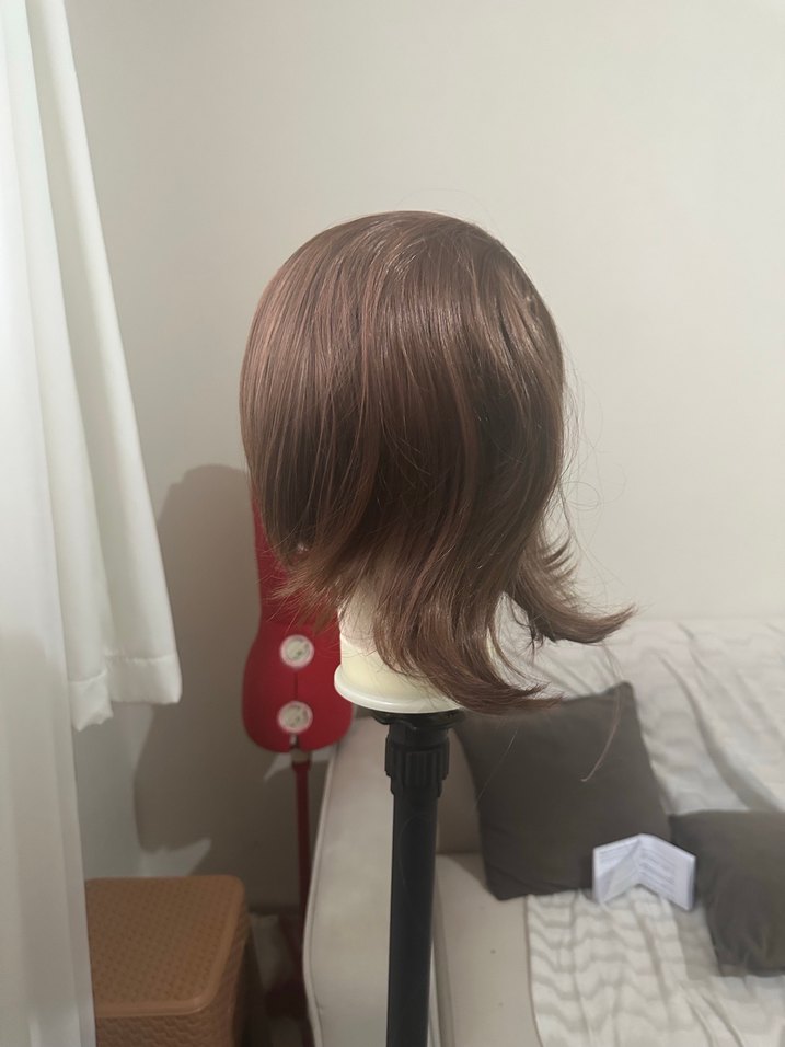 Kahverengi Minimalist Sentetik Peruk KB12 - Görsel 2