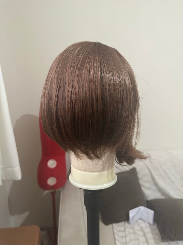 Kahverengi Minimalist Sentetik Peruk KB12 - Görsel 3