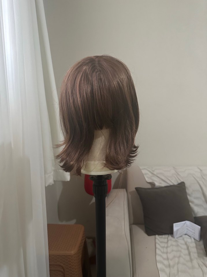 Kahverengi Minimalist Sentetik Peruk KB12 - Görsel 4
