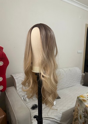 Bej Ombre Dalgalı Sentetik Peruk - Görsel 9