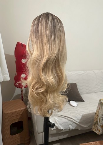 Bej Ombre Dalgalı Sentetik Peruk - Görsel 6