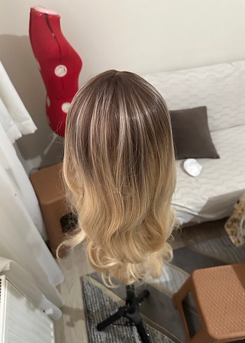 Bej Ombre Dalgalı Sentetik Peruk - Görsel 7