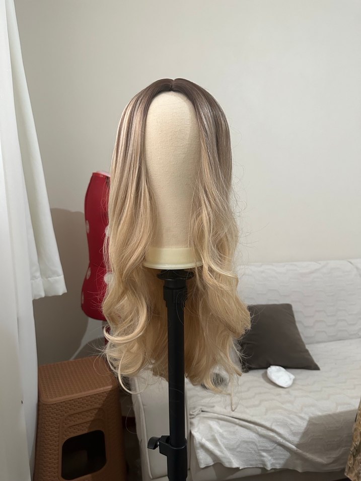 Bej Ombre Dalgalı Sentetik Peruk - Görsel 2