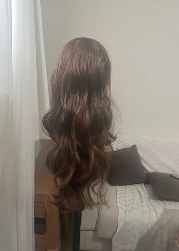 Kahverengi Dalgalı Sentetik Peruk - Görsel 6