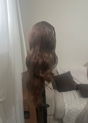 Kahverengi Dalgalı Sentetik Peruk - Görsel 7