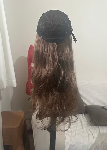 Kahverengi Dalgalı Sentetik Peruk - Görsel 11