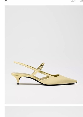 38 Beden Zara sarı Tokalı Stiletto Kadın Topuklu Ayakkabı