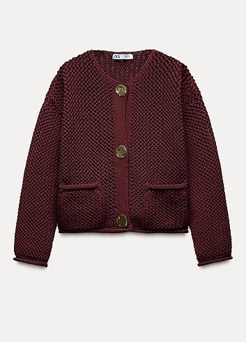 Zara bordo viral hırka 