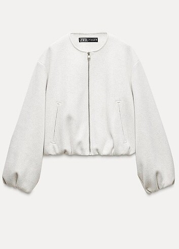 Zara beyaz bomber ceket