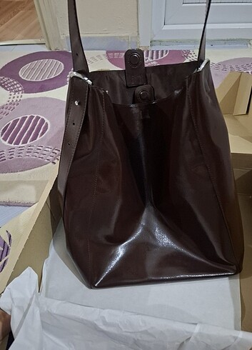 Zara Zara bordo buyuk kese canta